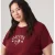 Levi’s Plus T-shirt met logo – donkerrood