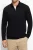 OLYMP Casual Poloshirt lange mouw zwart, Effen