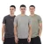 Nicce Heren Petras T-Shirt (Pak van 3) (Houtskool/Lichtgrijs/Olijfgroen)