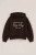 WE Fashion – Meisjes oversized hoodie met print – Oversized – Donkerbruin – Katoen –