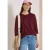 Shirt met 3/4-mouwen en ronde hals in effen kleur