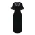 Fendi fluwelen midi-jurk met bontrand