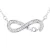 Oneindige ketting Mummy zirkoniumoxiden zilver 925