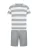 Phil & Co. Berlin Pyjama kort ‘ Monday ‘  grijs / wit