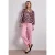Street One Dames Shirt met gespleten hals en structuurmix in Roze