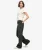Mid Rise Baggy Jumbo Corduroy Broek Green