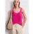 Top met V-hals en knoopdetail