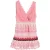 Self-Portrait gestreepte mini-jurk met bloemenprint en guipure-motief in roze polyester