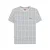 Lambretta Heren SS25 Geometrisch T-shirt (Wit/rookblauw)