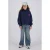Vingino rechtvallende hoodie met backprint – donkerblauw