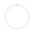 Rank ketting PRINCESS zoetwaterparels 6-7 mm Rond Wit Geel gouden gesp Luxury