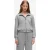 Karl Lagerfeld Medium Grey Melange Signature Lurex Zip Up