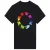 Oversized zwart T-shirt met cirkellogo van Givenchy
