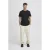 Solid regular fit T-shirt zwart