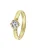 Lucardi Ring ‘Klassisch’  goud / transparant