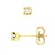 Oorbellen Diamond Solitaire 0060 Cts Geel Goud 18 Karaat