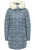 Faina Sookie serie Gewatteerde jas met nepbont Dames Grijs-blauw