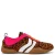 Steve Madden suède sneakers met panterprint cognac/roze