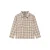 Daily7 casual geruit overhemd met backprint – taupe