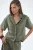 Gestructureerde Cropped Shirt met Knopsluiting