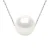 Zoetwater parelsnoer White Round 11-12 mm Chain Convict White Gold 18k