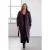 TRENDYOLMİLLA Dames Bordeaux Effen Lang Oversized Trenchcoats