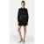 Michael Kors Poplin Pleated Mini Dress Black