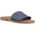 Hush Puppies Hetty Slide Leren Dames Sandalen in Navy Met Brede Pasvorm