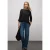 Street One Dames 2in1 chiffon shirt in Zwart