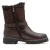 Tamaris Dames Winter Mocca Bruine Leren Gesp Rits Biker Enkellaarsjes