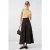 Hoge Taille Denim A-Lijn Maxi Rok met Zakken