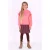 B.Nosy rechtvallende sweater met tule en print – koraalroze