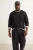 TRENDYOL MAN Heren Zwart Effen Lang, Regular fit Grote maten T-shirts