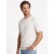 Blue Industry T-shirt creme effen met boord viscose