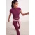 TRENDYOLMİLLA Dames Bordeaux Effen Kort Getailleerd Blouses