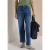 Jeans met Wide Leg pijpen en omgeslagen boorden in luipaardprint