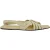 De Row Meera leren sandalen in crèmekleurig leer