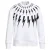 Neil Barrett Fair Isle Thunderbolt oversized wit sweatshirt