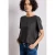 Street One Dames Blouse met ronde hals en korte pofmouwen in Bruin