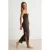 TRENDYOLMİLLA Dames Bruin Effen Maxi Mouwloos Strandkleding Bodycon Jurken