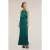 Motivi Long Pleated Lurex Jersey Dress Green