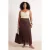 Trendyol Curve Dames Bruin Effen Midi Grote maten Rokken