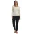 Geribbelde romantische T-shirt met lange mouwen voor dames Admas
