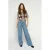 Mos Mosh high waist wide leg jeans medium blue denim