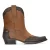 Leren westernlaarzen voor heren, bruin, Cubaanse cowboy, Winklepickers, klassiek puntig