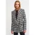 Geverfd Tweed Lange Blazer Jas