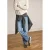 Manfield leren sneakers beige/zwart