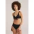 WE Fashion voorgevormde bikinitop met textuur zwart