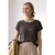 Shirt met ronde hals en losse schouders