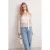 TRENDYOLMİLLA Dames Ecru Effen Lang Getailleerd Blouses